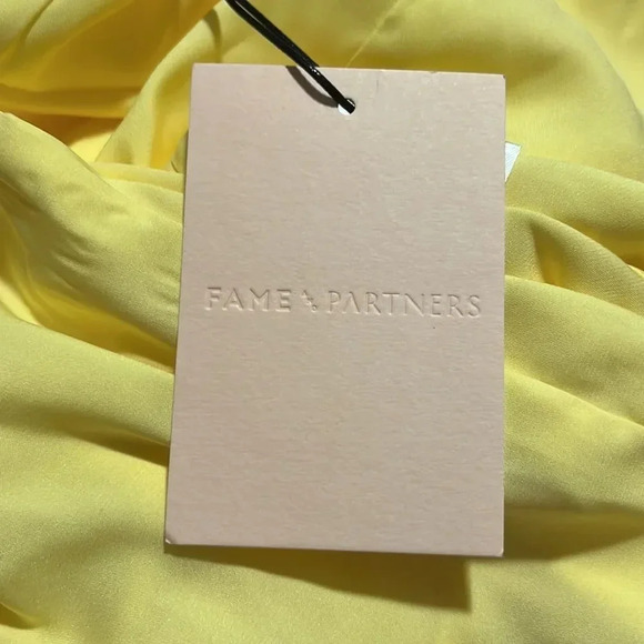 Fame and Partners Mini Dress Yellow 2 NWT - Picture 9 of 13